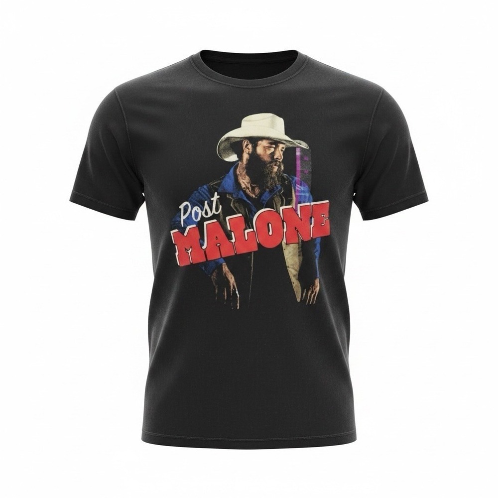 Post Malone Graphic Tee Country Rap Western Concert Shirt Black XXL NWT
